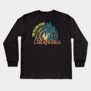 California the golden state Kids Long Sleeve T-Shirt